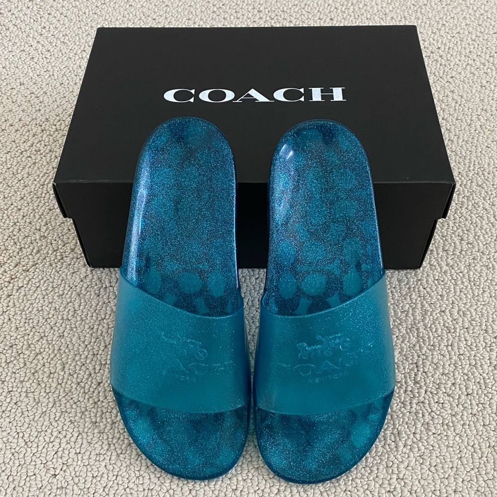 NEW Coach Waterproof Rubber Slides